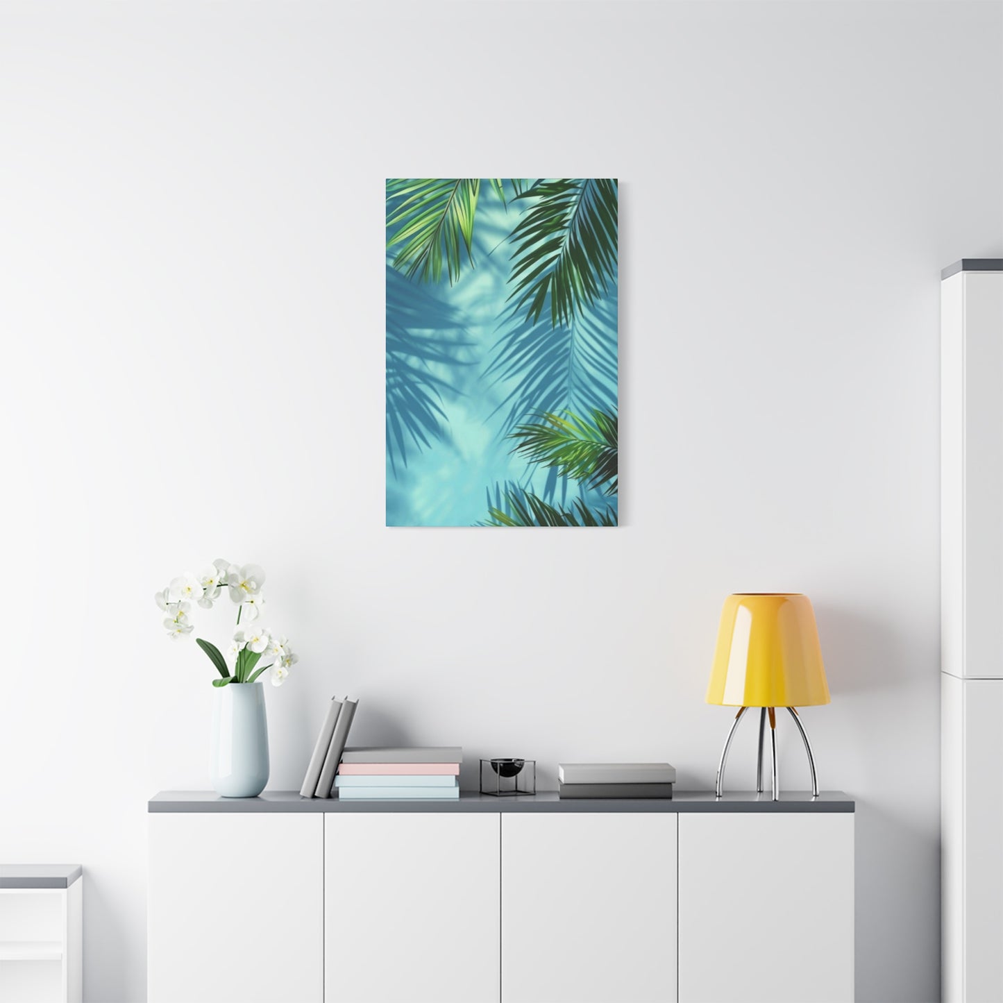 Shadow Of Palm Tree in Pool Wall Art & Canvas Prints