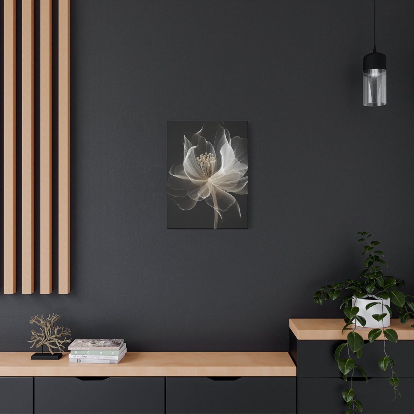 White flower Wall Art & Canvas Prints