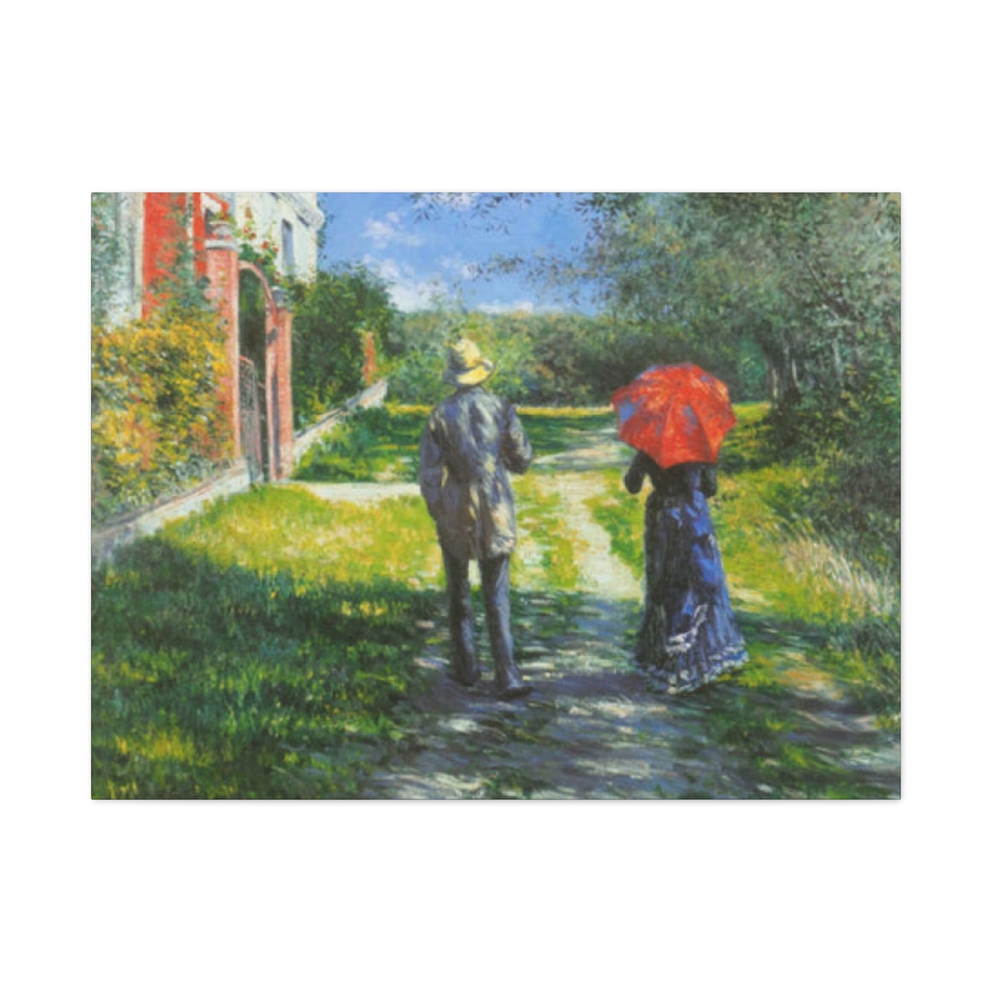 Walking Couple Gustav Painting Wall Art & Canvas Prints