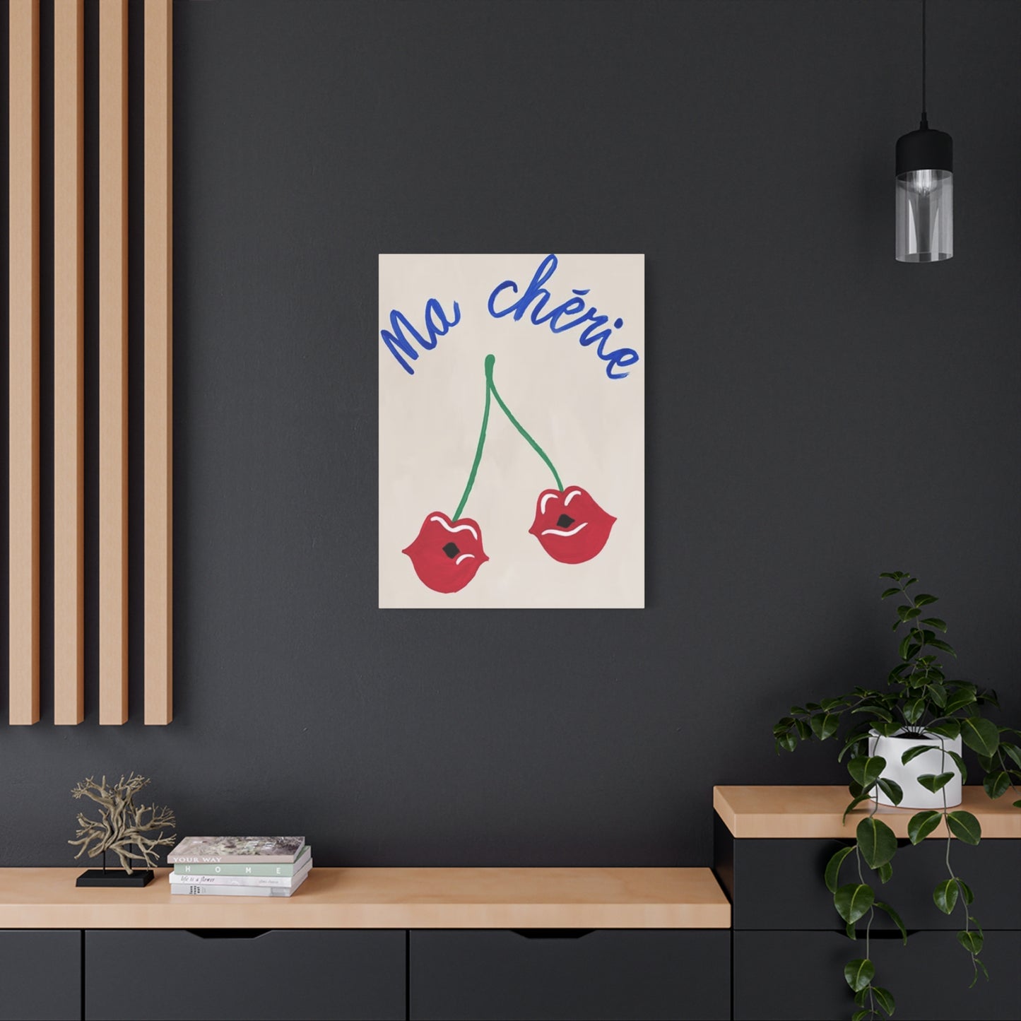 Lips Shaped Cherry Wall Art & Canvas Prints