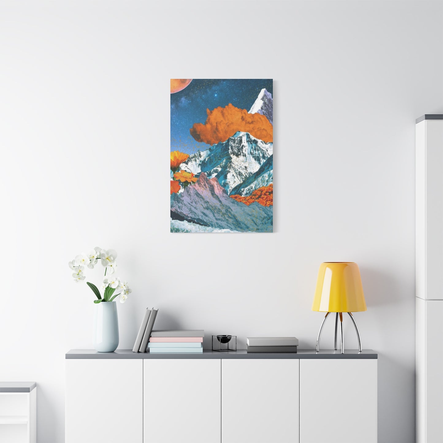 Golden Clouds In Mountain Modernism Wall Art & Canvas Prints