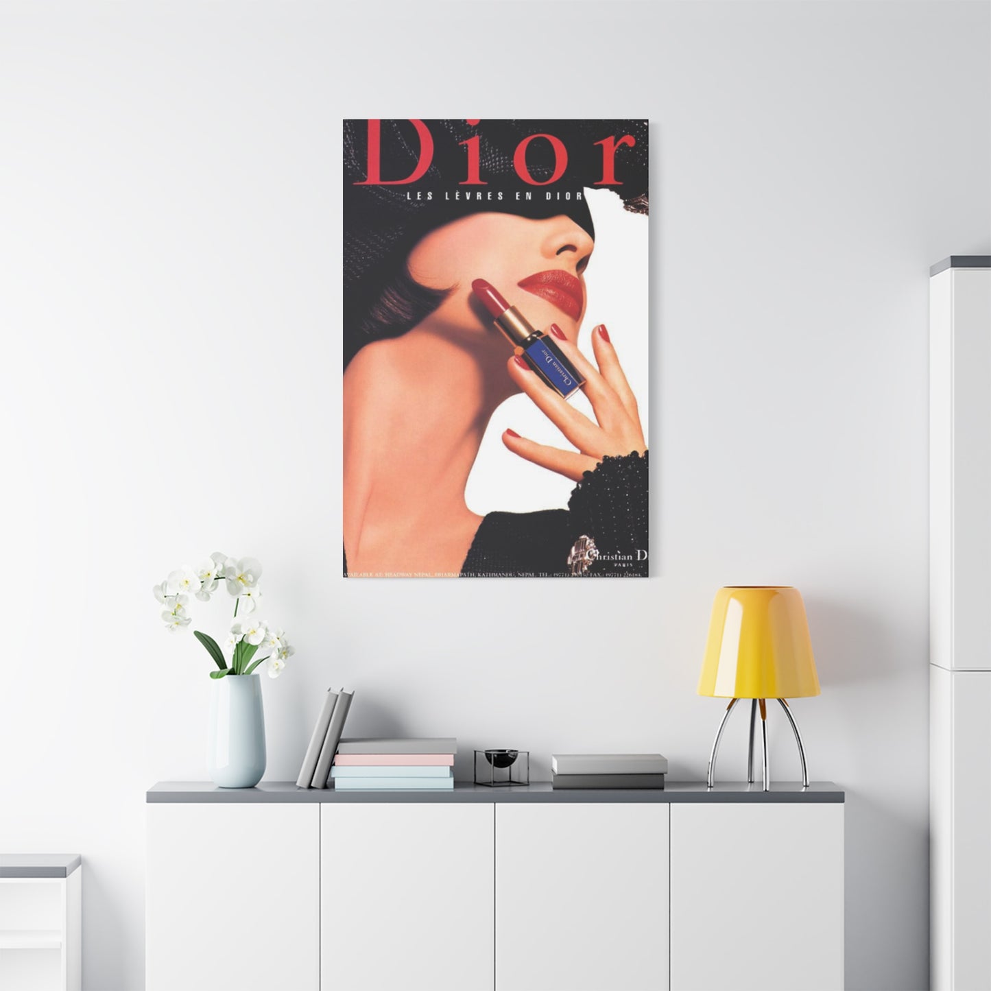 Dior Red Lips Painting Wall Art & Canvas Prints