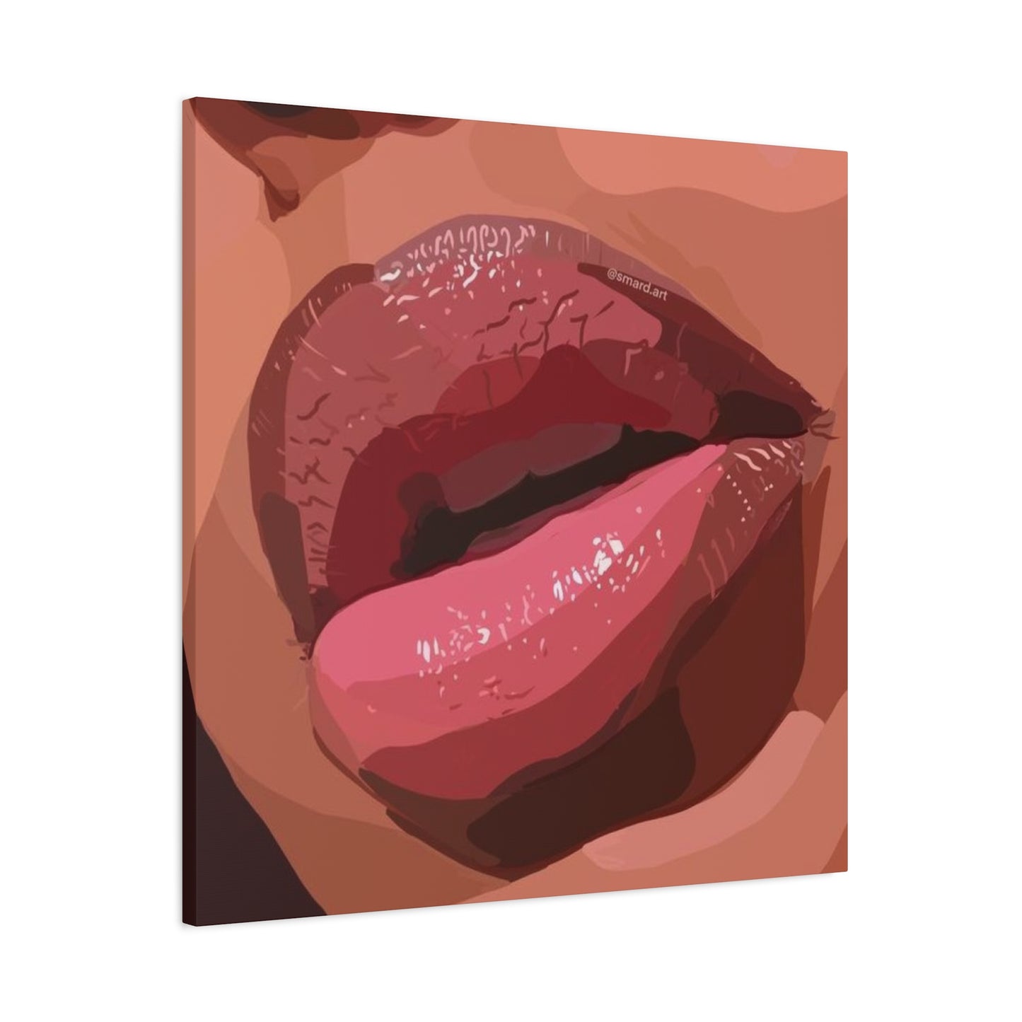 Model Dark Lips Painting Wall Art & Canvas Prints