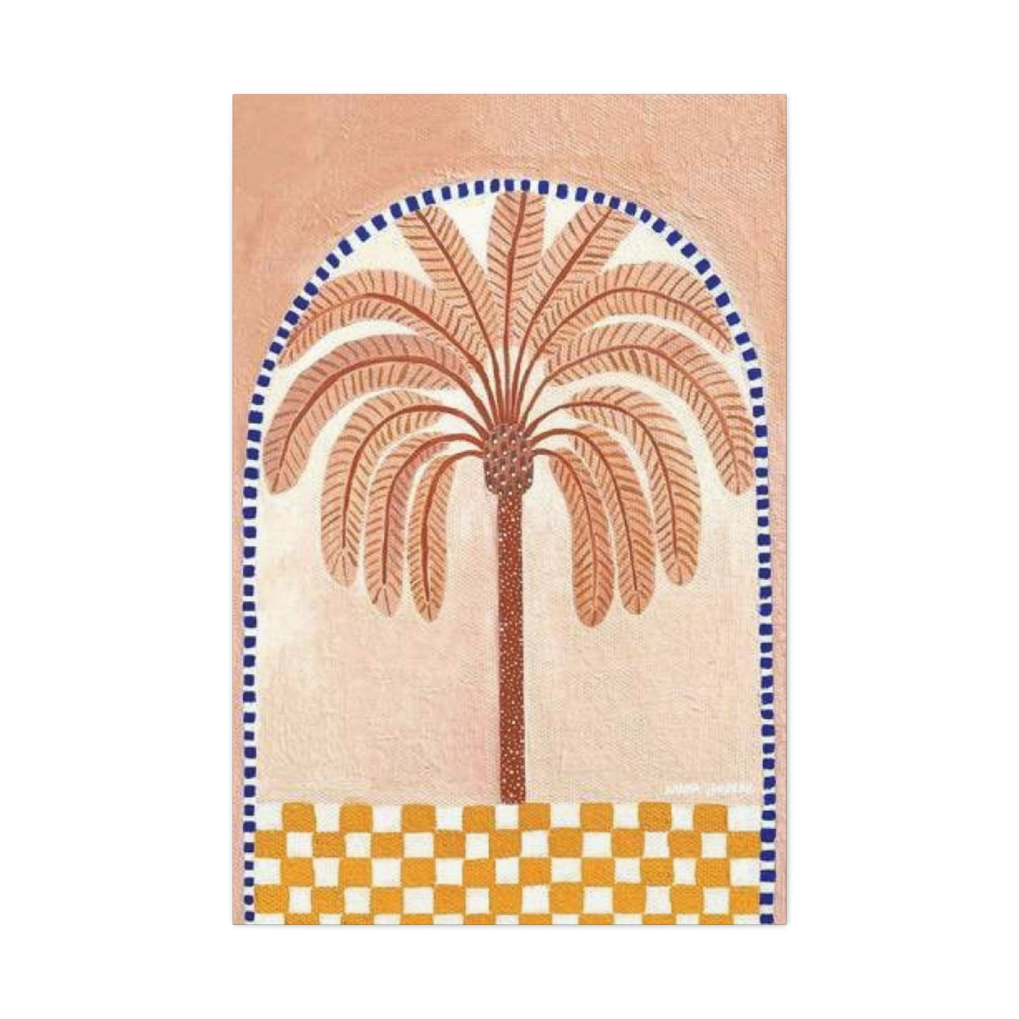 Palm Tree In Egyptian Architecture Wall Art & Canvas Prints