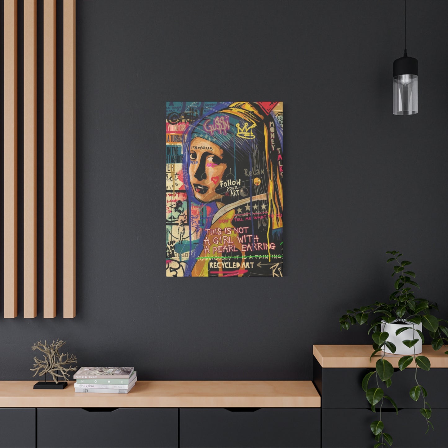 Girl Candid Abstract Painting Mixed Media Wall Art & Canvas Prints