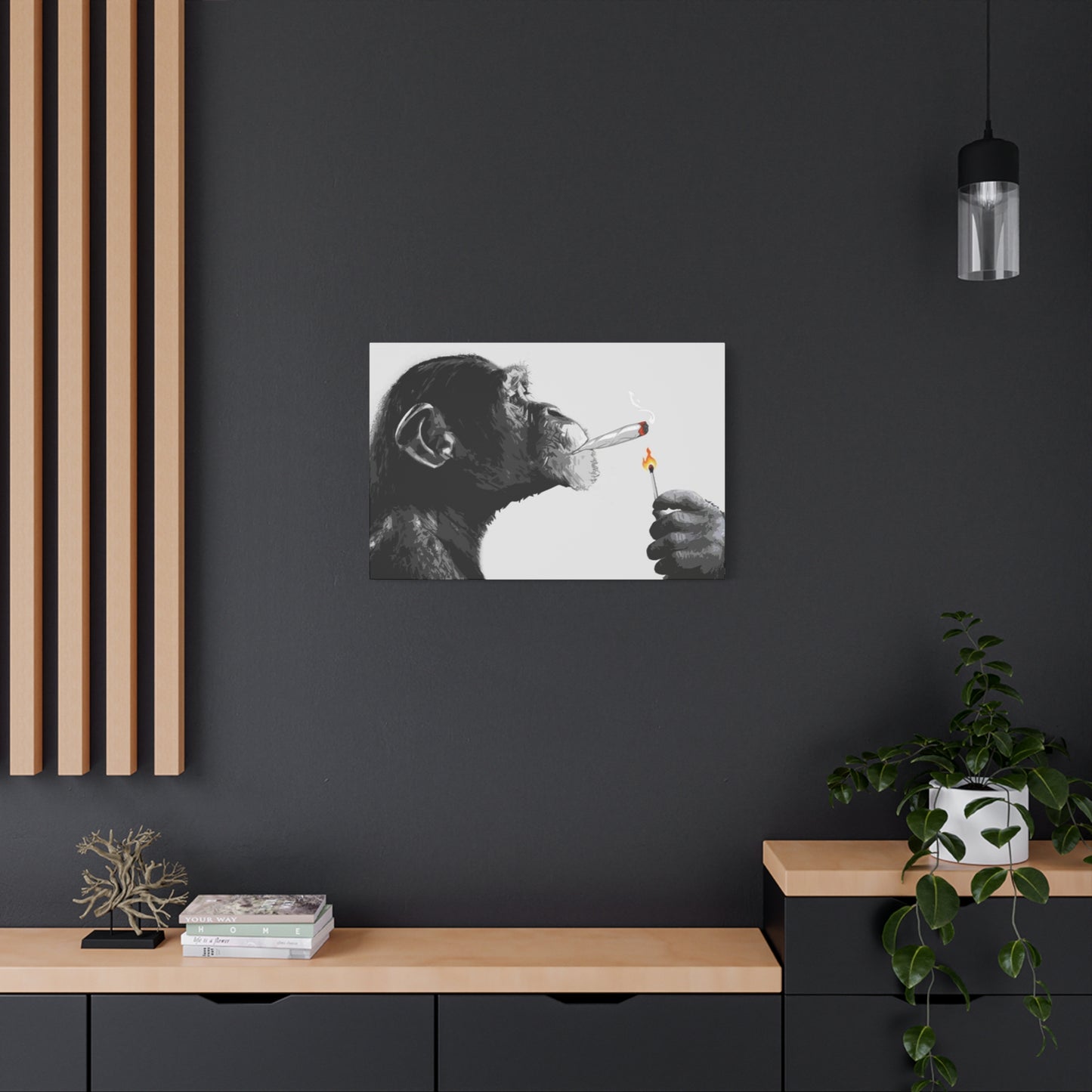 Chimpanzee Smoking Wall Art & Canvas Prints