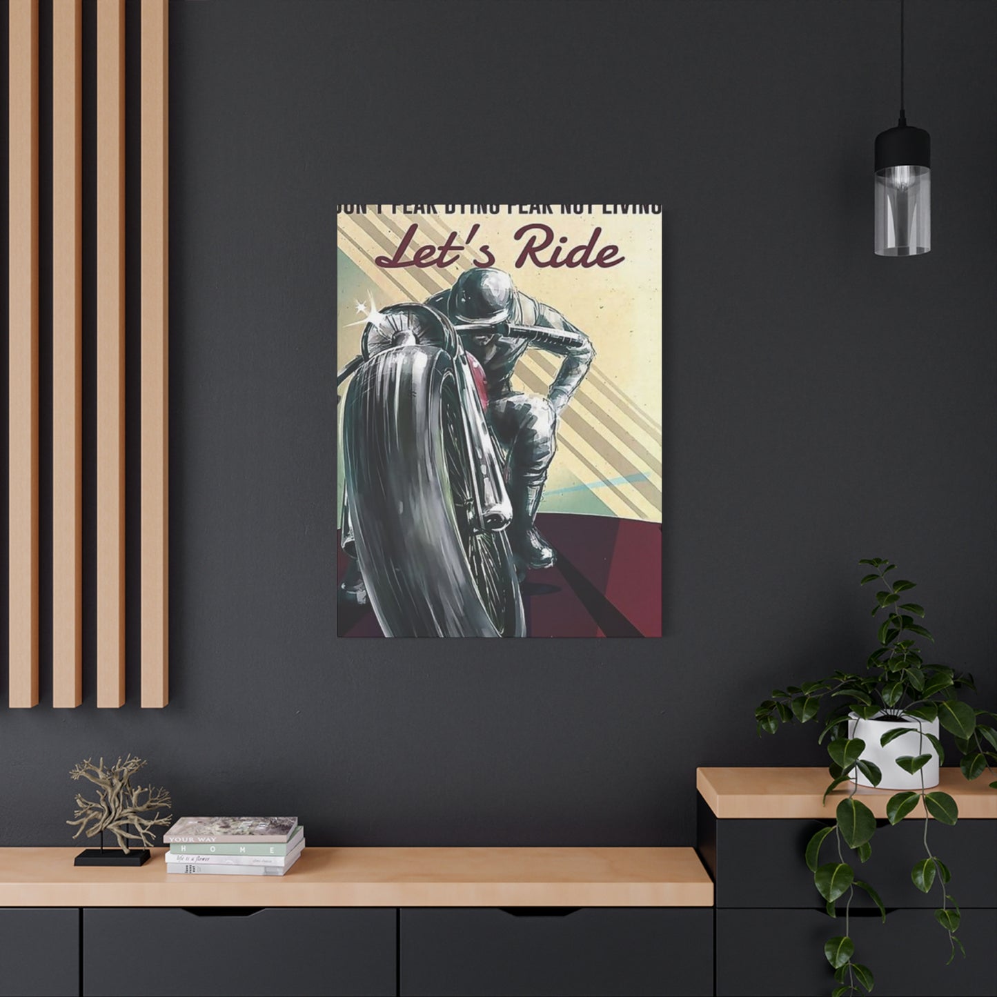 Let's Ride Poster Motorcycle Wall Art & Canvas Prints