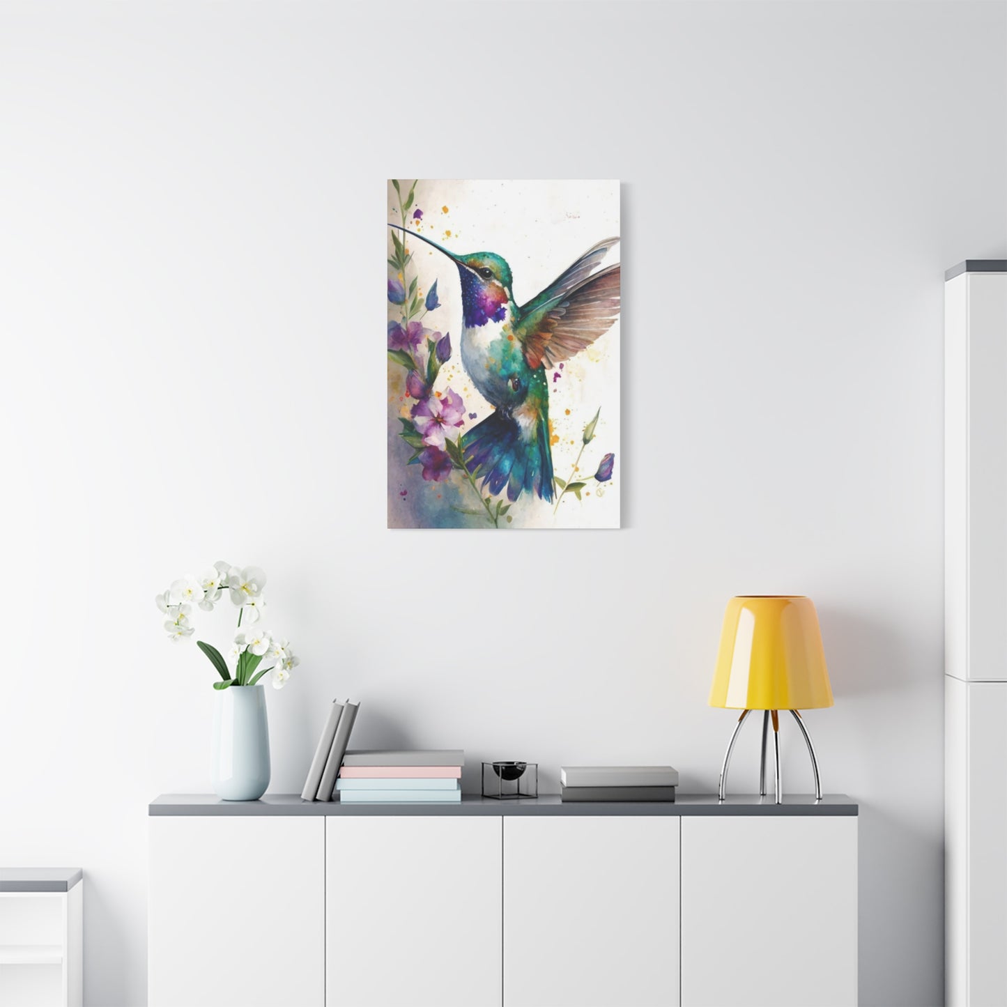 Colorful Humming Bird Painting Wall Art & Canvas Prints