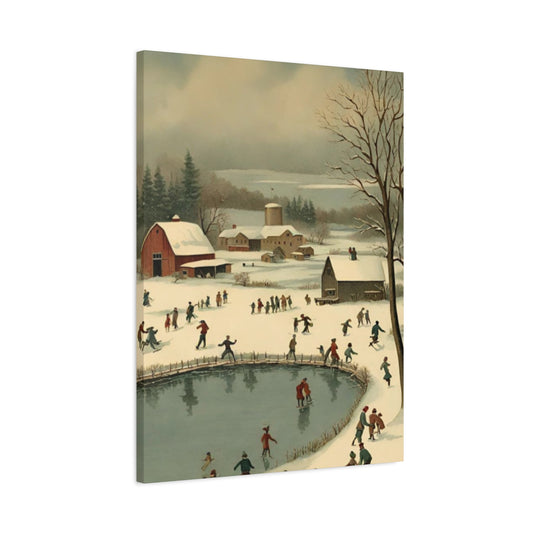 People Enjoying In Snow Wall Art & Canvas Prints