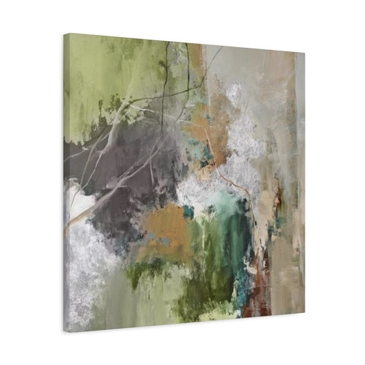 Olive Green Textured Patterns Painting Wall Art & Canvas Prints