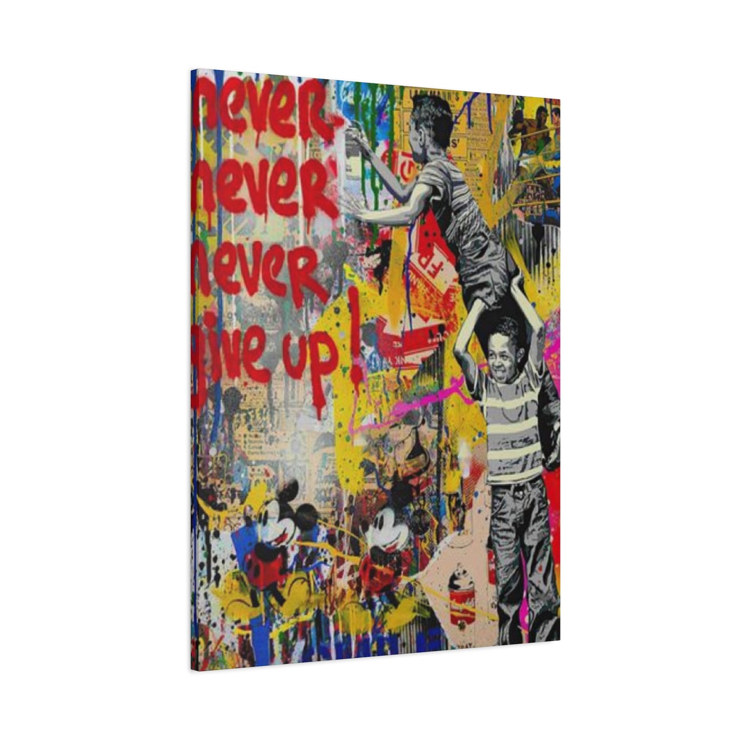 Never Give Up Modernism Wall Art & Canvas Prints