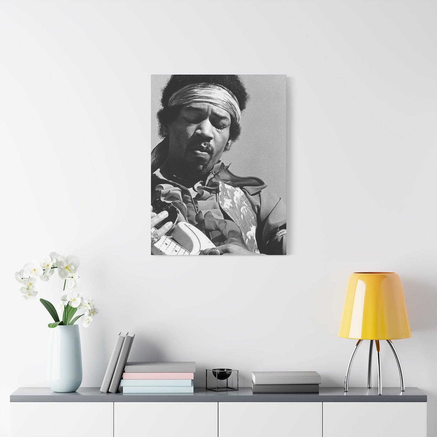 Black & White Jimi Hendrix Poster Wall Art & Canvas Prints