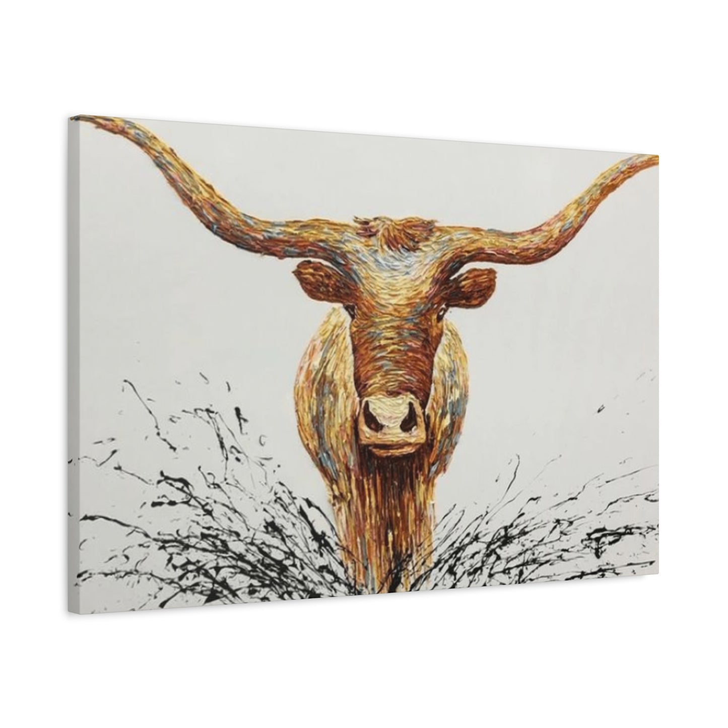 Bull Long Horns Drawing Wall Art & Canvas Prints