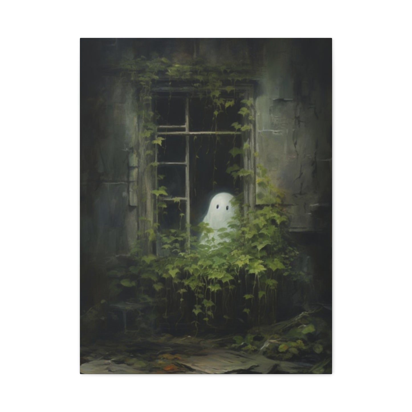 Halloween Window Painting Wall Art & Canvas Prints