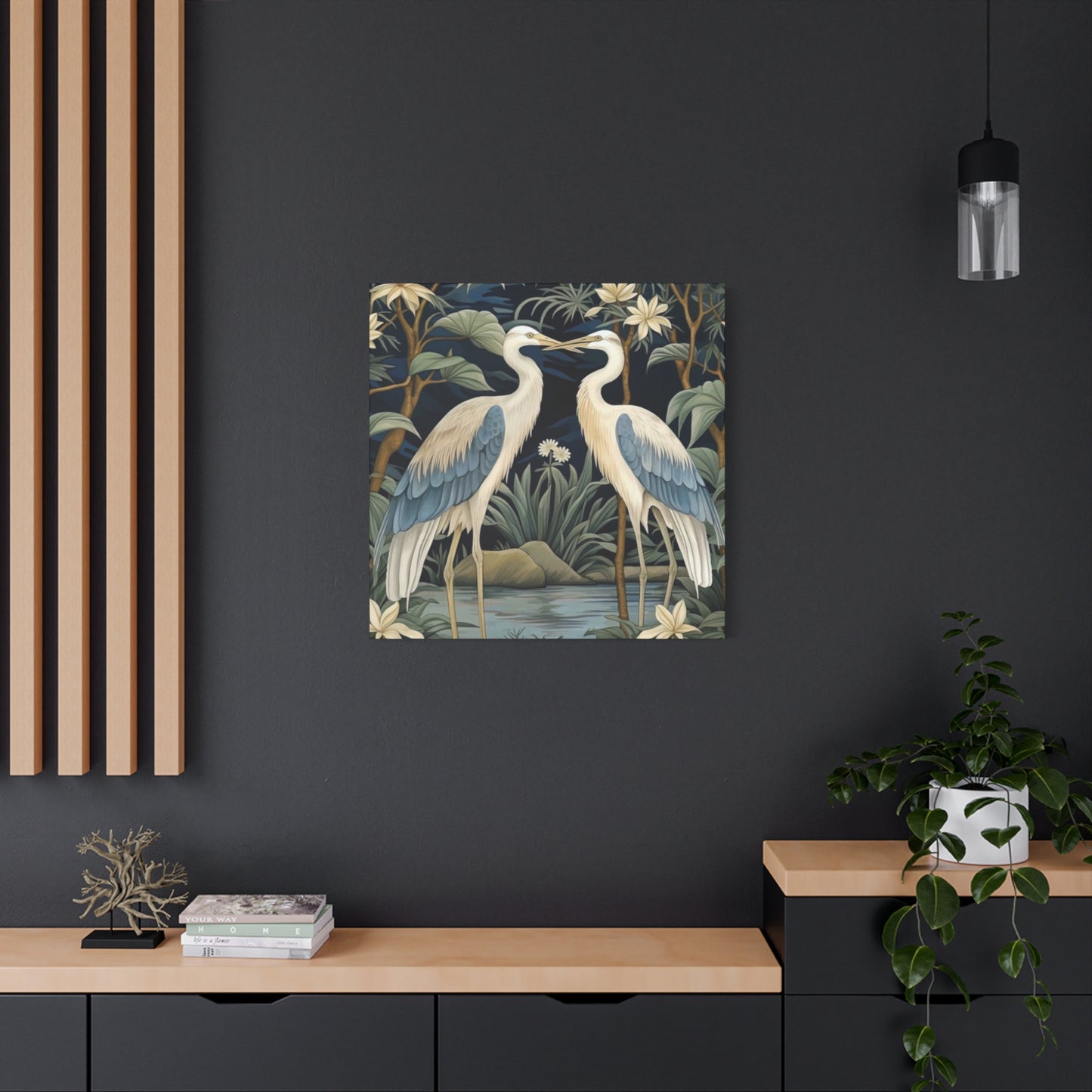 Two Beautiful Herons Wall Art & Canvas Prints