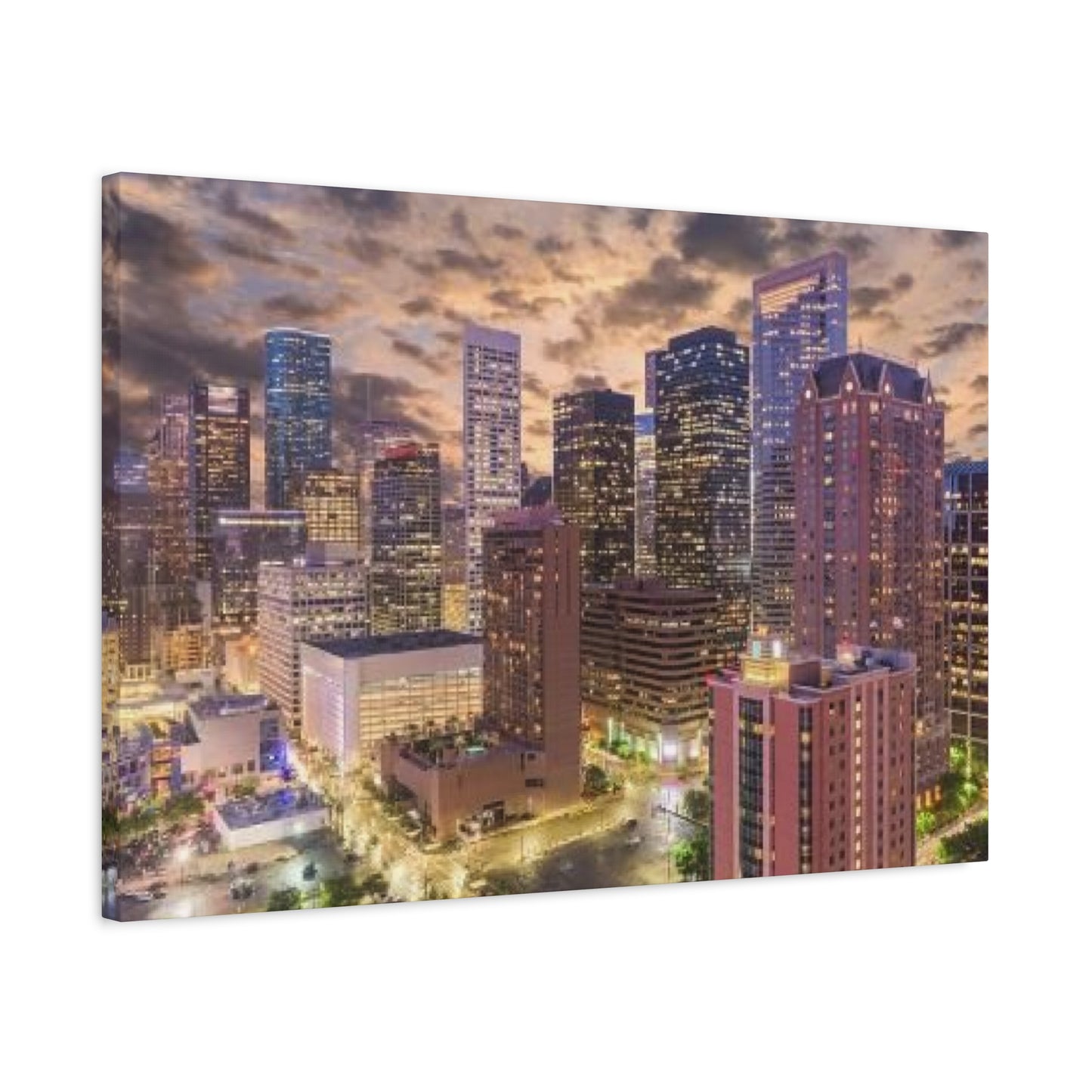 Beautiful Evening Houston Skylines Wall Art & Canvas Prints