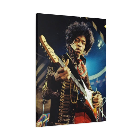 Jimi Hendrix Playing Guitar Poster Wall Art & Canvas Prints