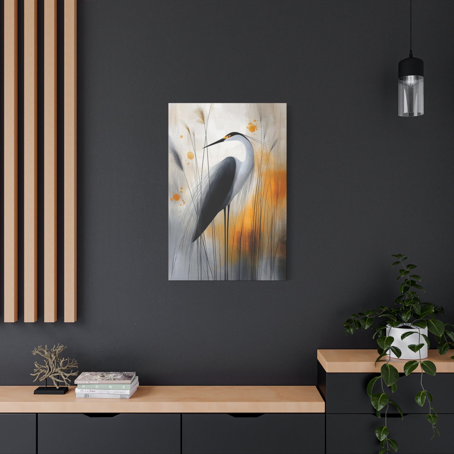 Beautiful Herons Drawing Wall Art & Canvas Prints