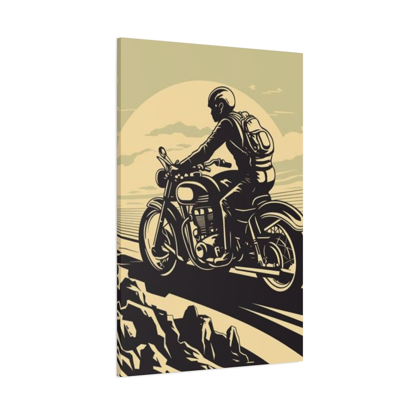 Bike Riding Poster Motorcycle Wall Art & Canvas Prints