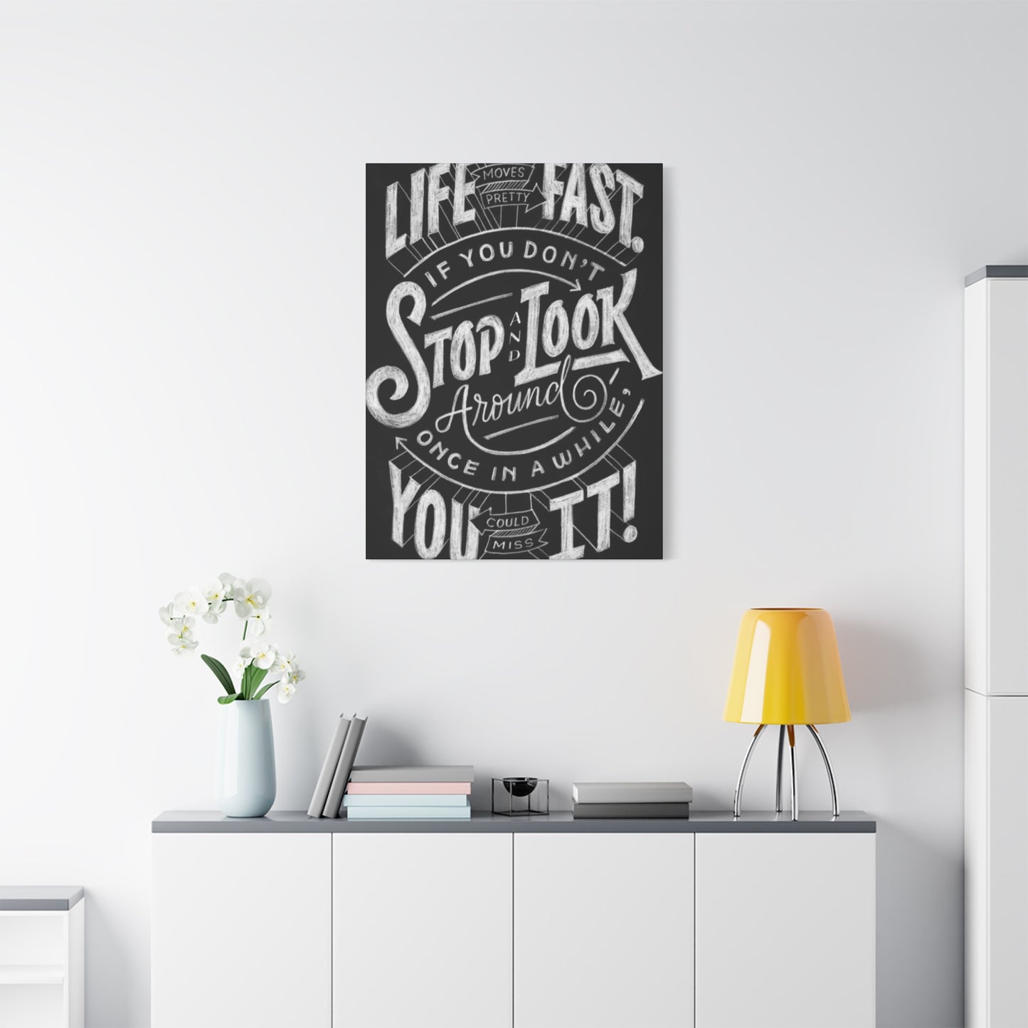 Stop Look Chalkboard Wall Art & Canvas Prints