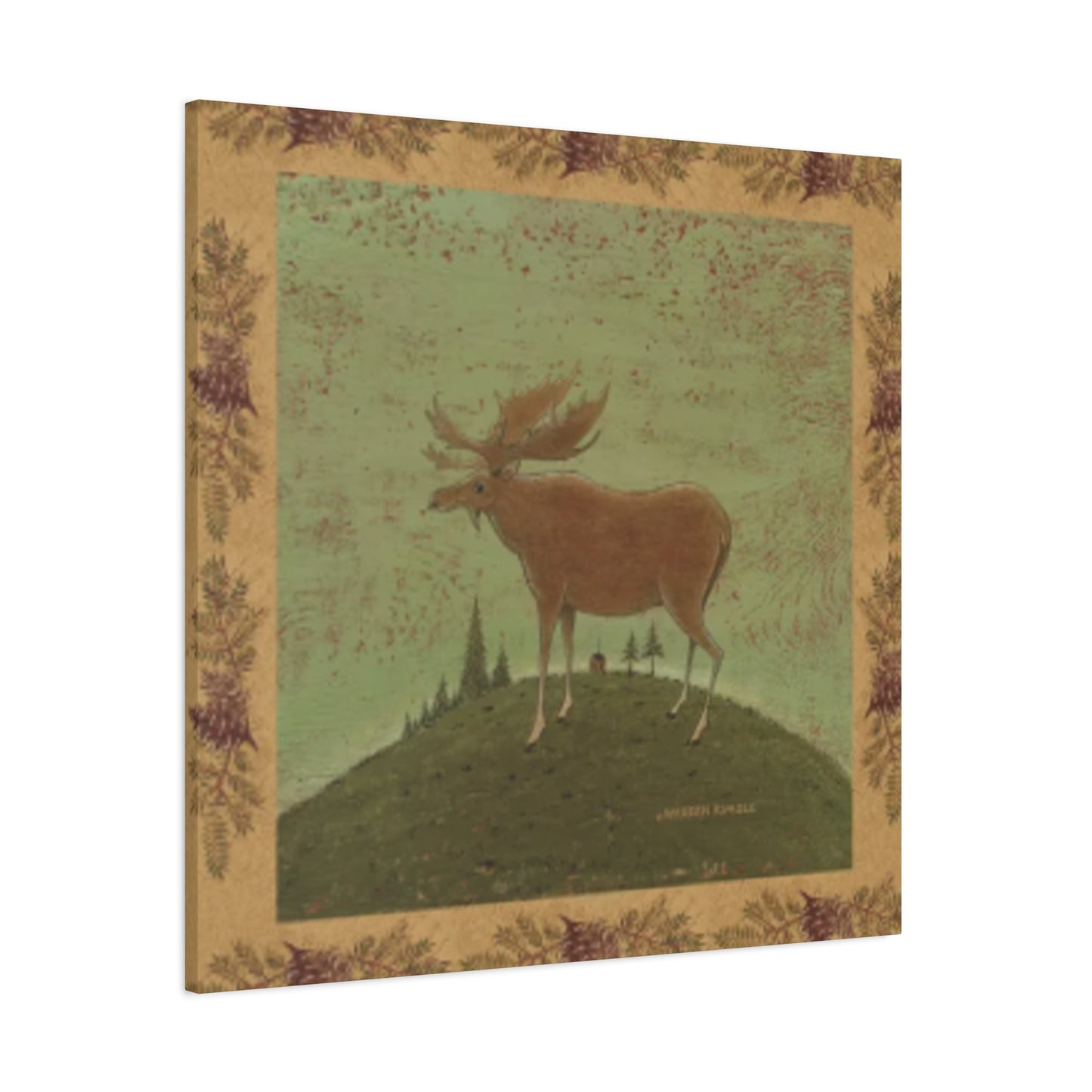 Reindeer Painting Poster Wall Art & Canvas Prints