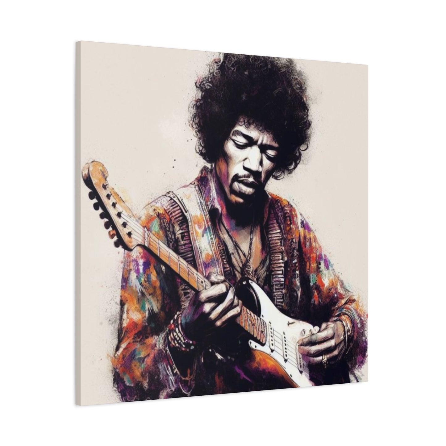 Jimi Hendrix Colorful Poster Wall Art & Canvas Prints