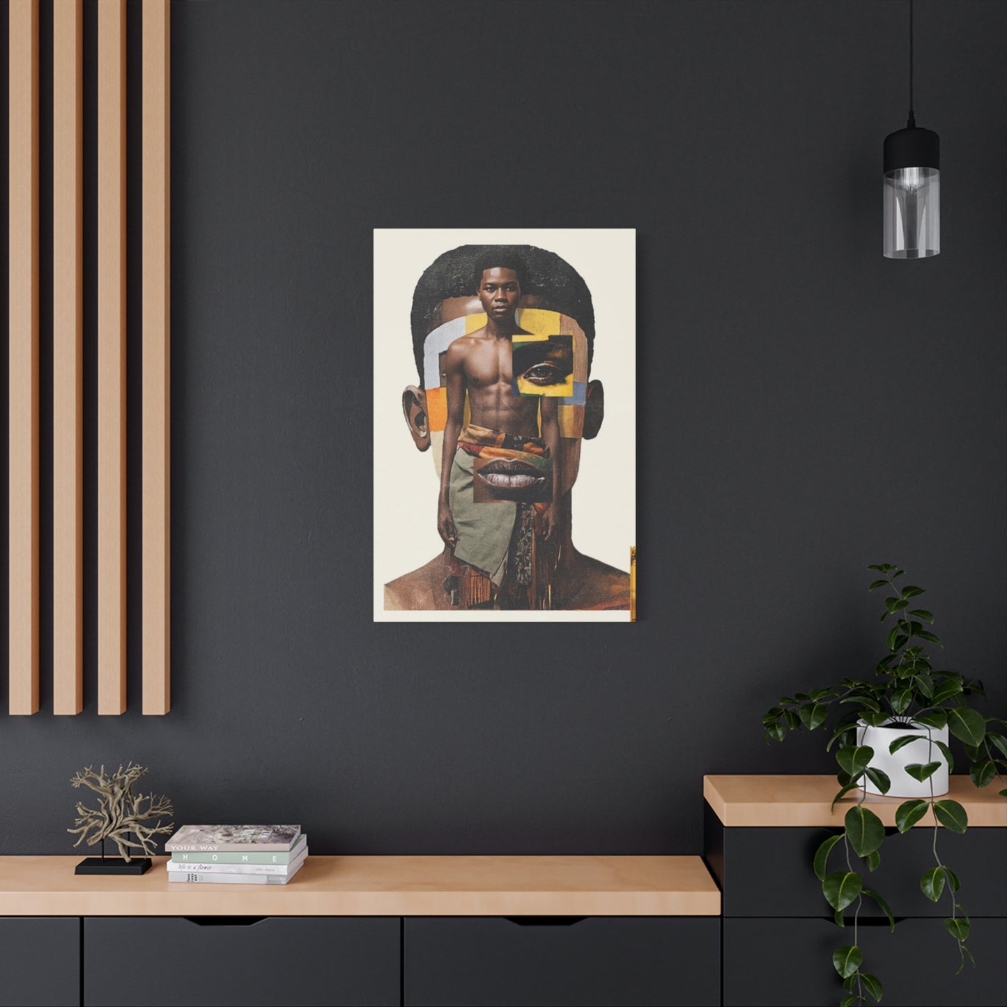 African Boy Mixed Media Wall Art & Canvas Prints