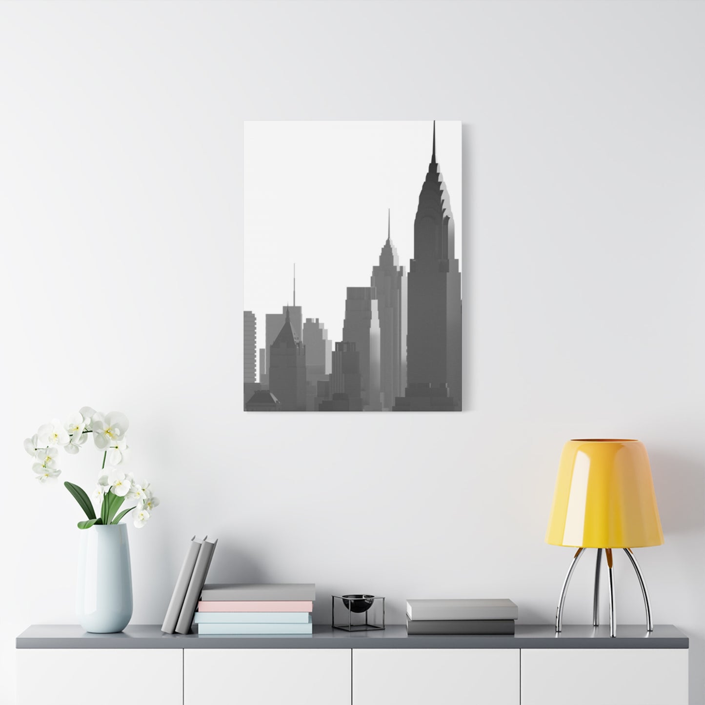 Monochrome City Skyline NYC Skyline Wall Art & Canvas Prints