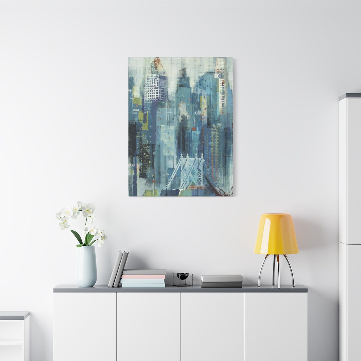 Manhattan City Skyline Painting NYC Skyline Wall Art & Canvas Prints