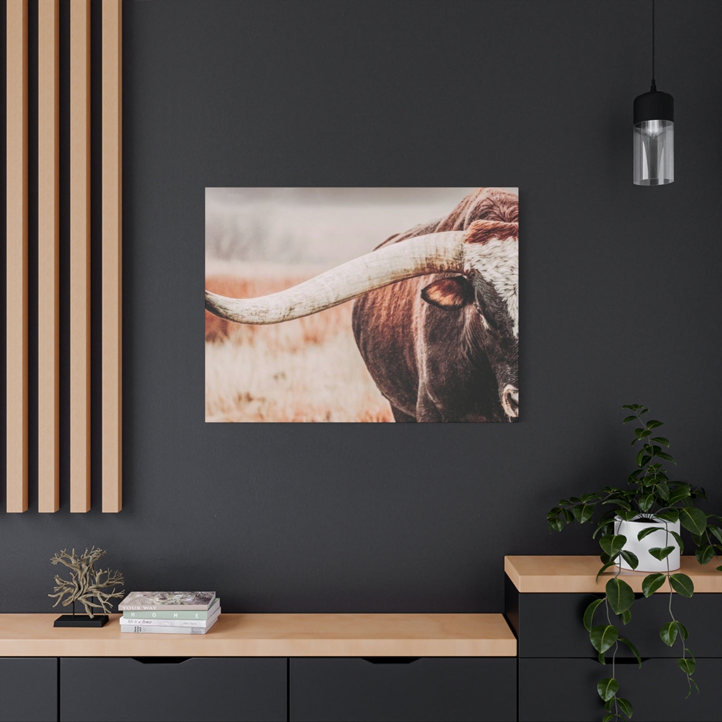 Old Hairy Bull Long Horns Wall Art & Canvas Prints