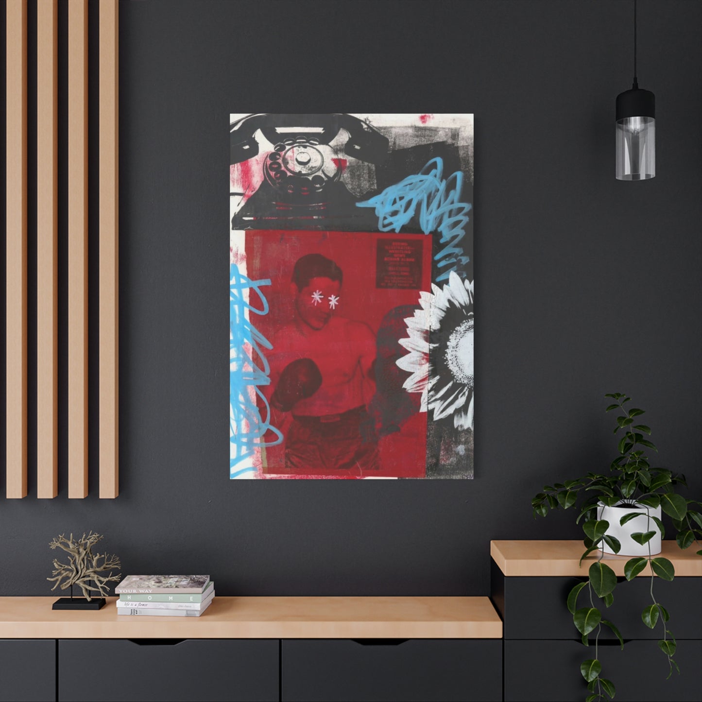 Boxing And Telephone Mixed Media Wall Art & Canvas Prints