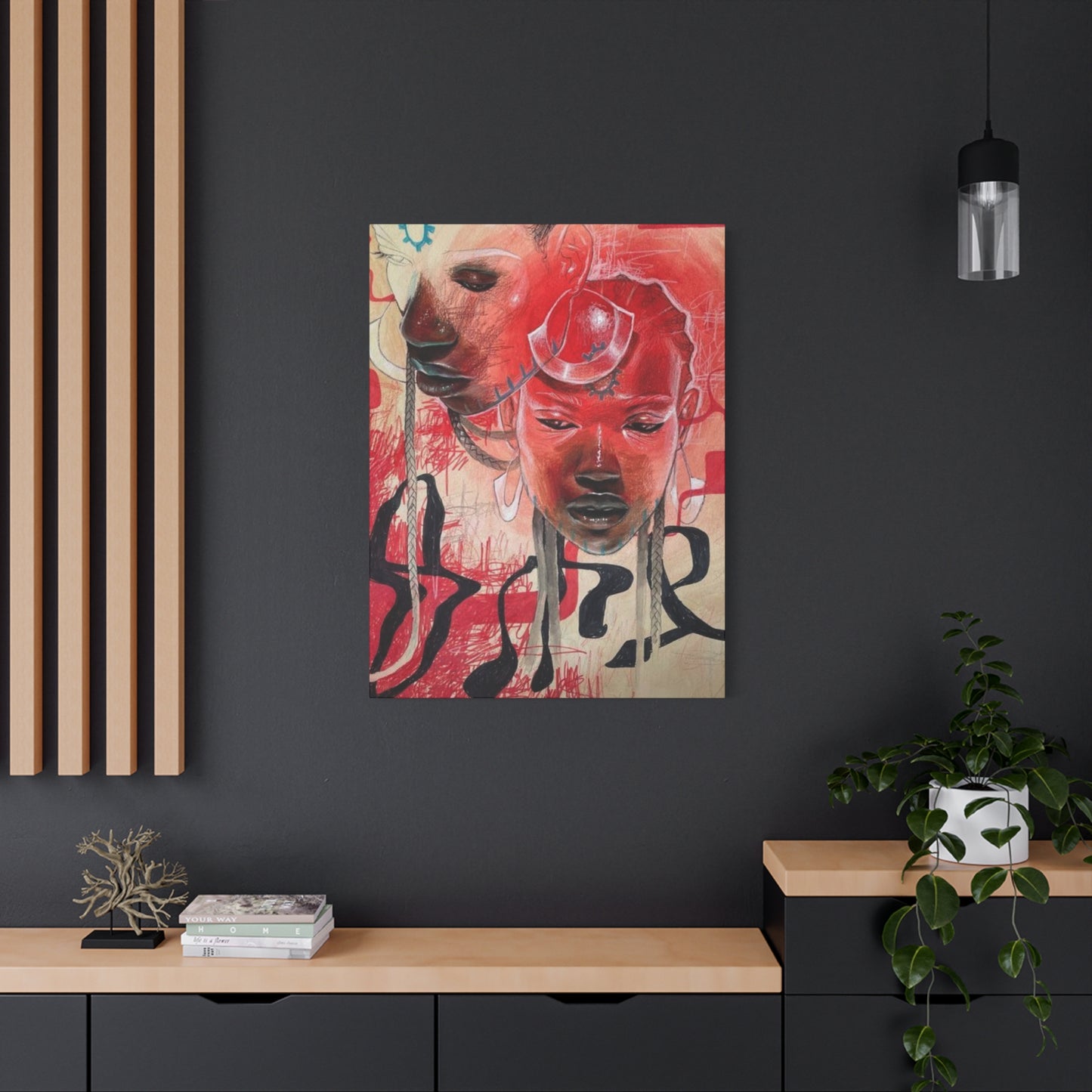 Girls Abstract Painting Mixed Media Wall Art & Canvas Prints