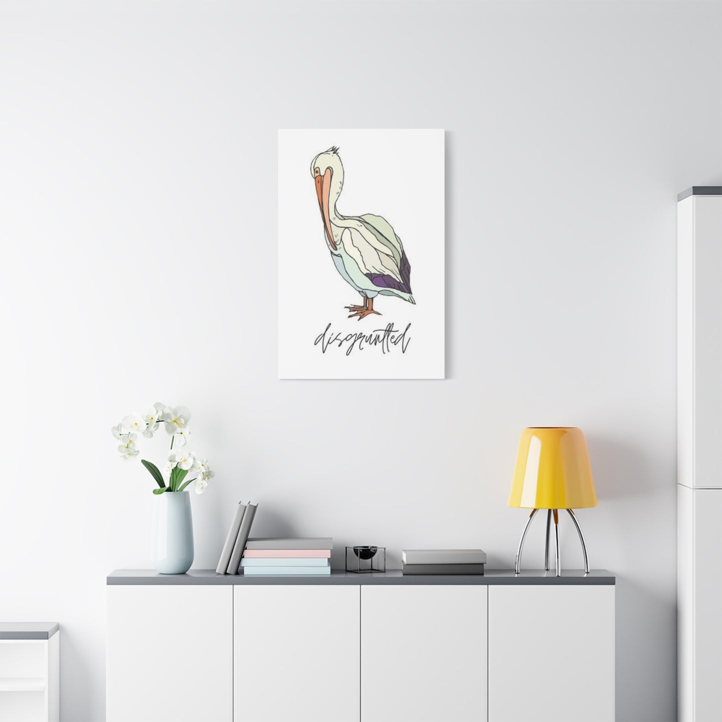 Colorful Pelican Drawing Wall Art & Canvas Prints