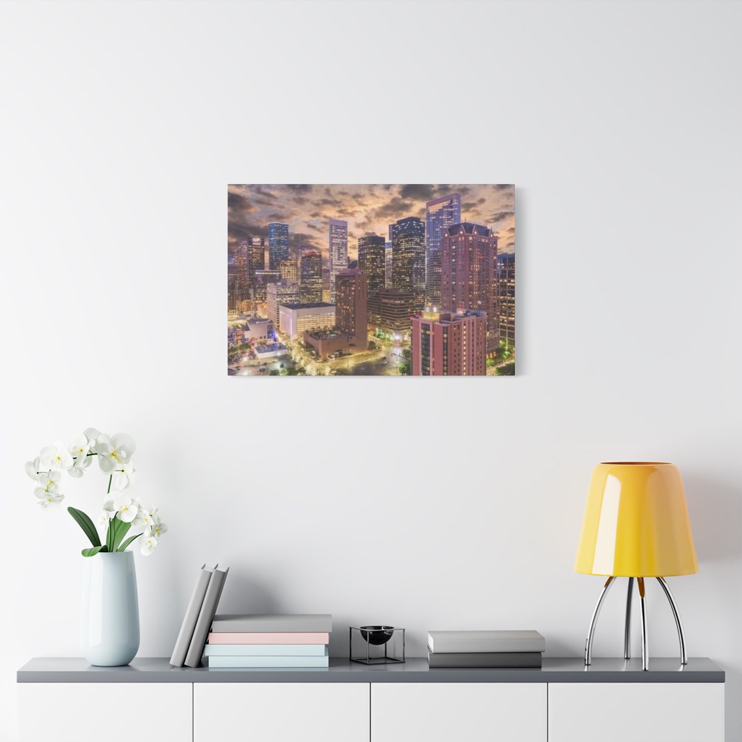 Beautiful Evening Houston Skylines Wall Art & Canvas Prints