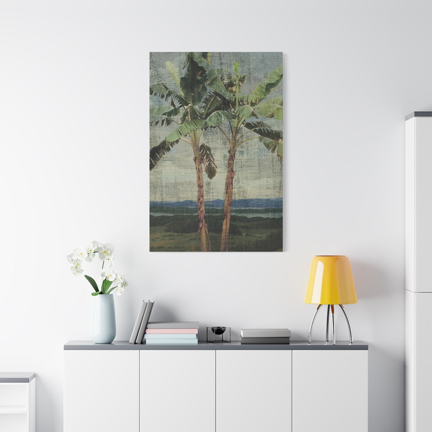 Two Palm Tree On The Beach Wall Art & Canvas Prints