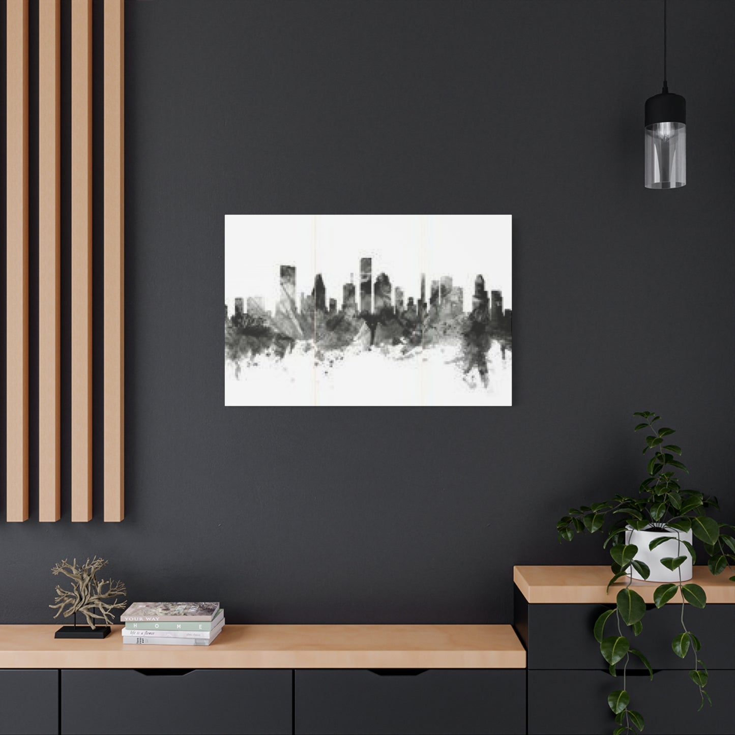 Black & White Houston Skylines Wall Art & Canvas Prints