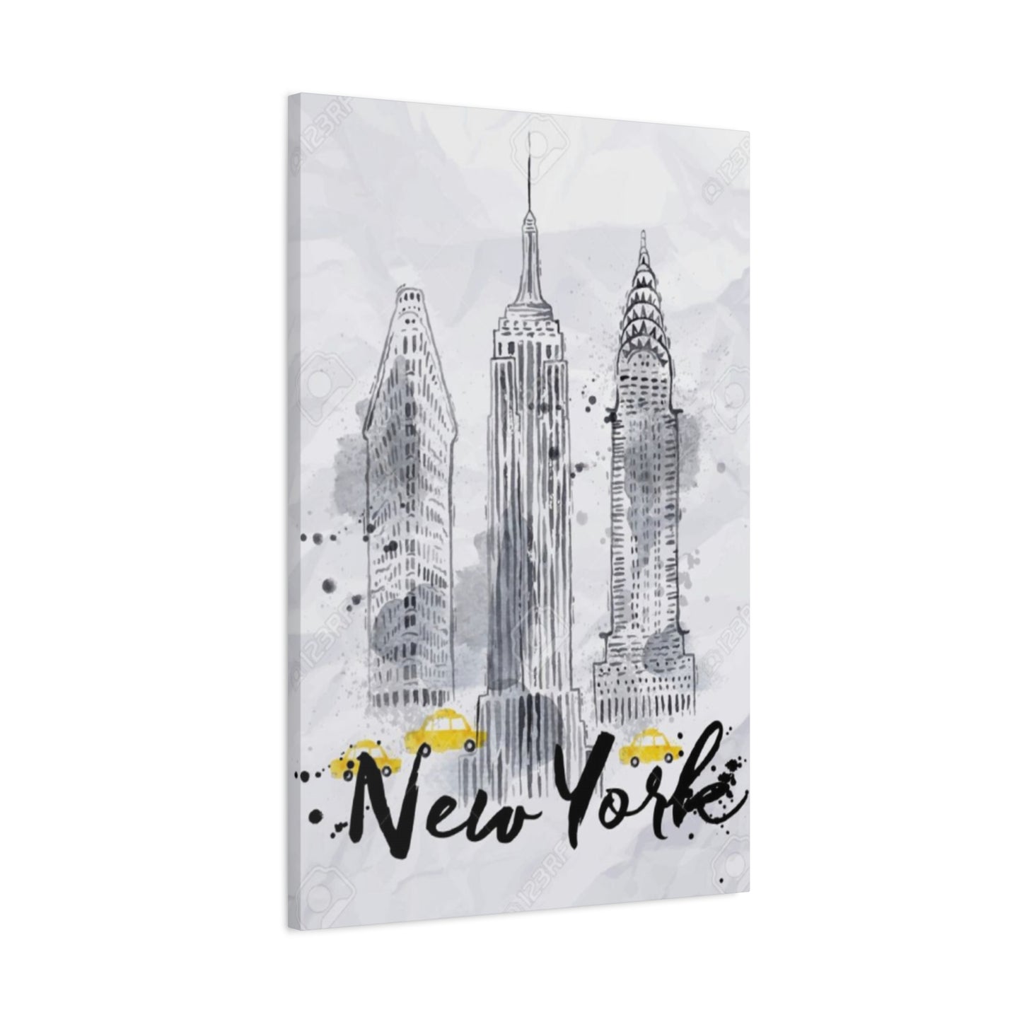 Drawing Of Empire State Building Skyline NYC Skyline Wall Art & Canvas Prints