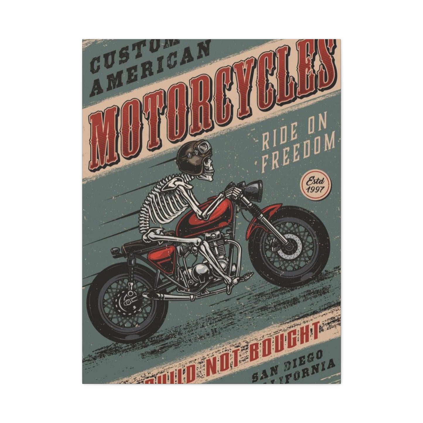 Bike Building Poster Motorcycle Wall Art & Canvas Prints