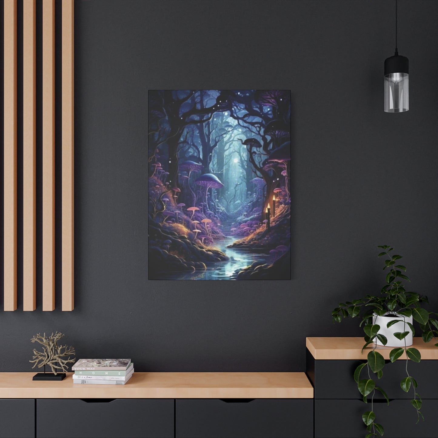 Mushroom Glowing Wildlife Wall Art & Canvas Prints