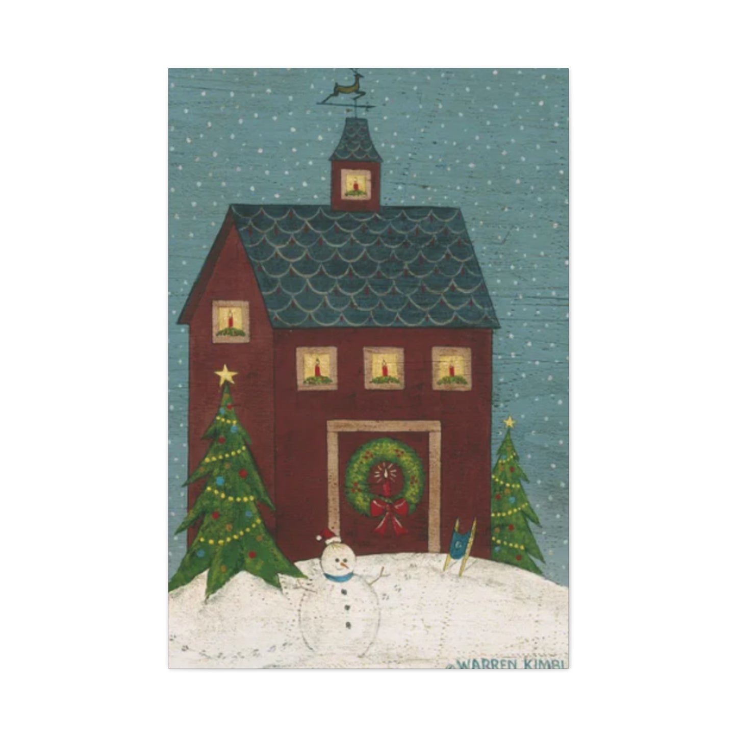 Christmas House Kimble Warren Wall Art & Canvas Prints