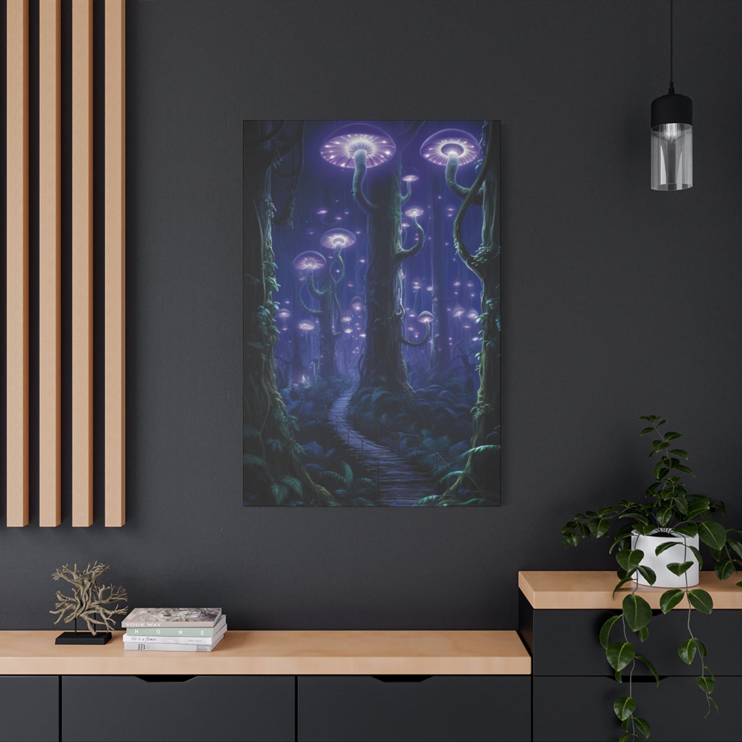 Glowing Mushroom Forest Wall Art & Canvas Prints