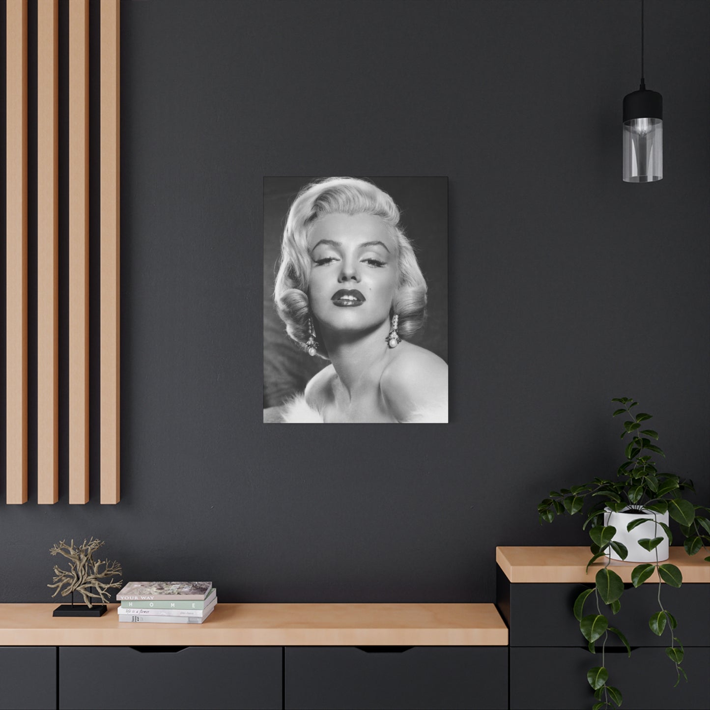 Grayscale Marilyn Monroe Beautiful Poster Wall Art & Canvas Prints