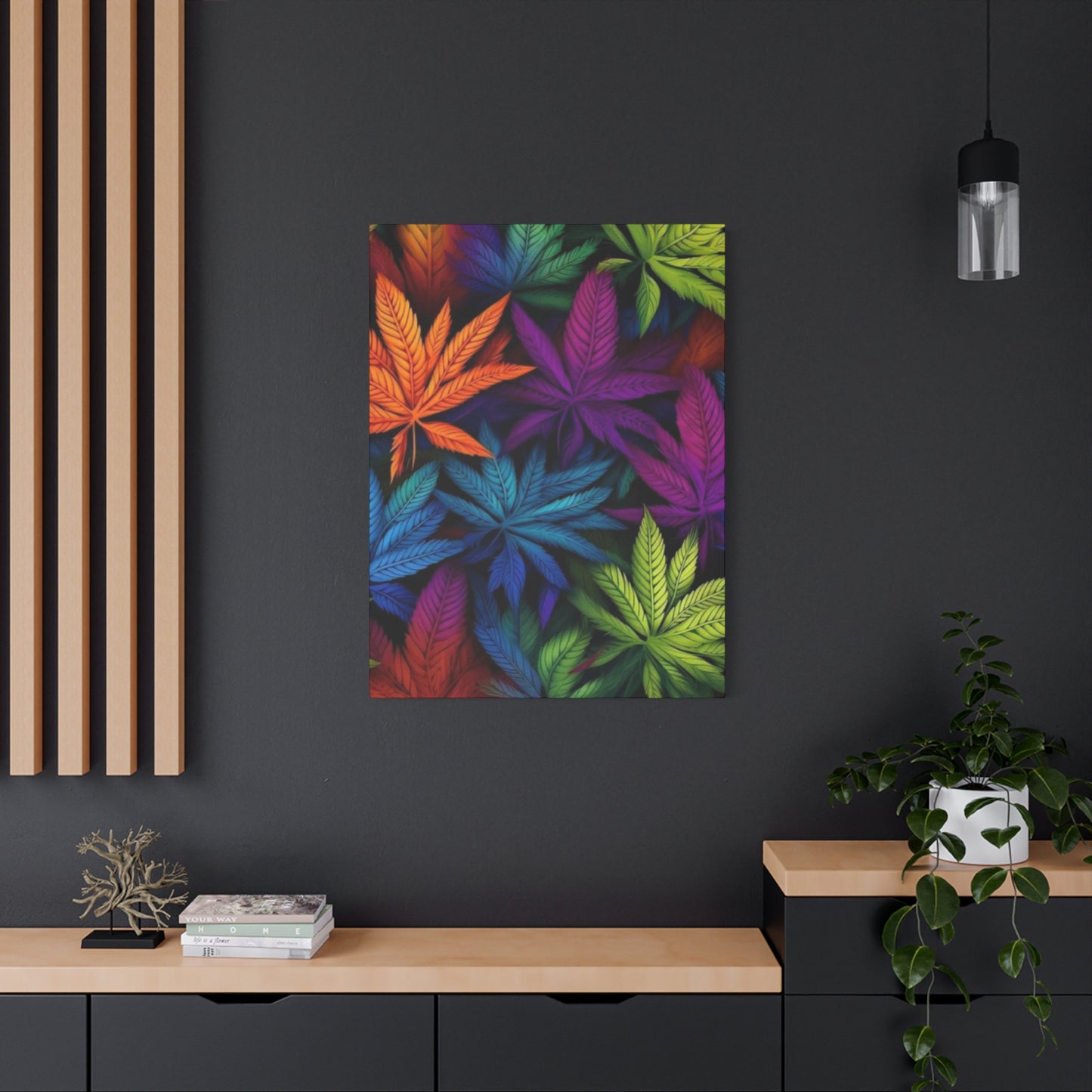 Colorful Cannabis Plant Marijuana Wall Art & Canvas Prints