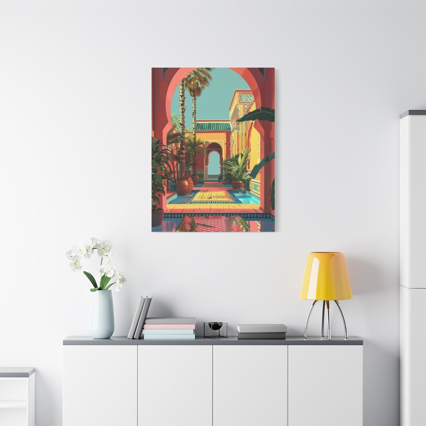 Red & Yellow Architecture in Moroccan Wall Art & Canvas Prints