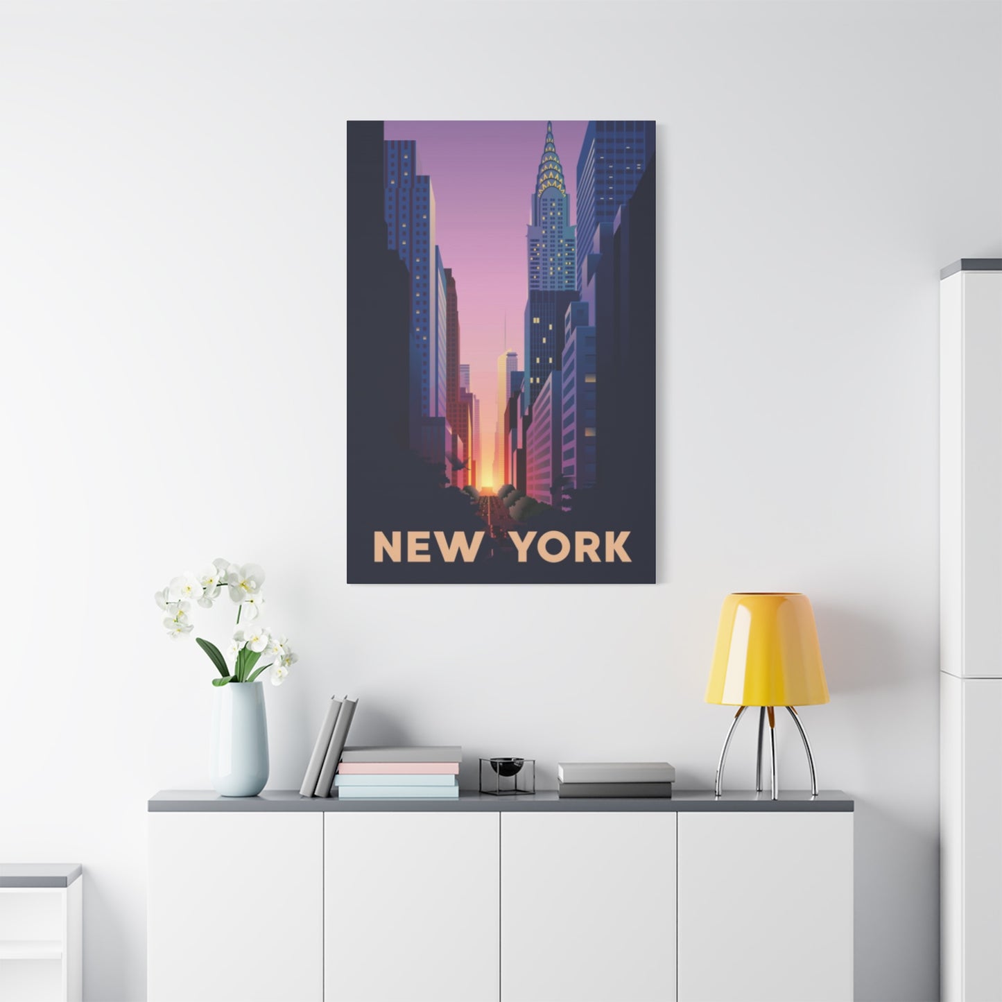 Streets Sunset Of New York City Wall Art & Canvas Prints