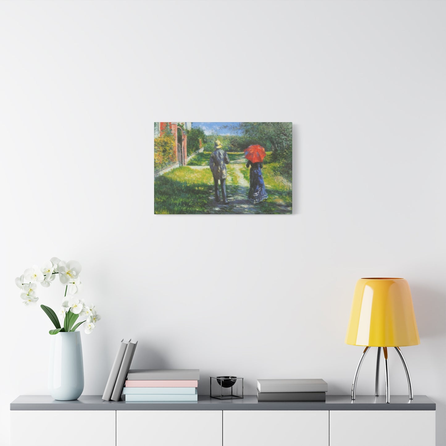 Walking Couple Gustav Painting Wall Art & Canvas Prints