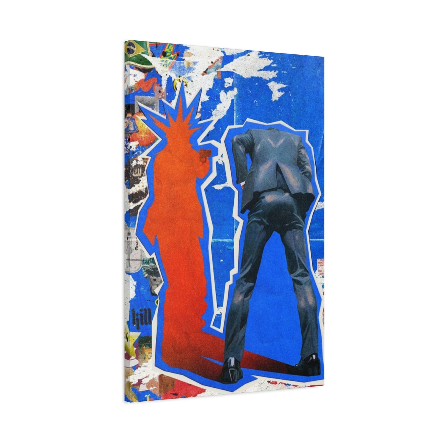 Suit Men Shadow Abstract Mixed Media Wall Art & Canvas Prints