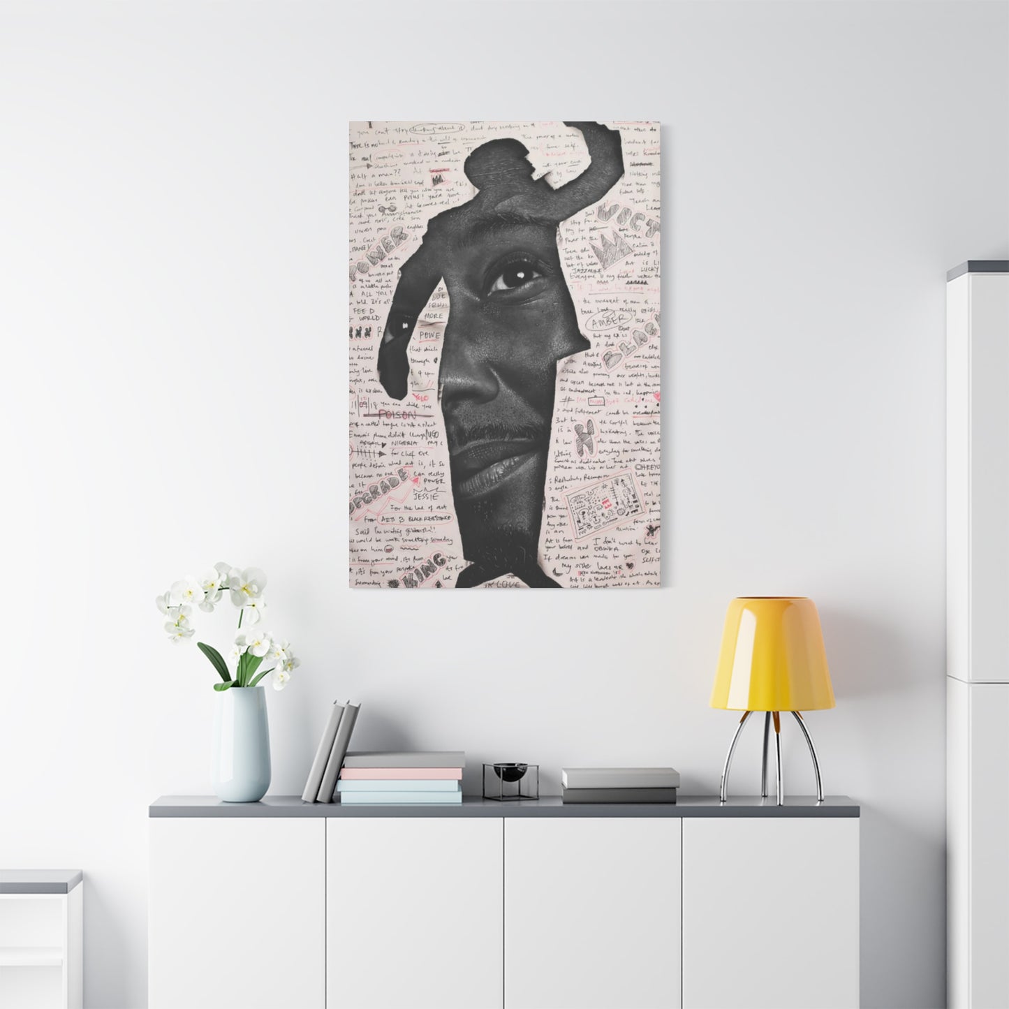 Men Silhouette Abstract Mixed Media Wall Art & Canvas Prints