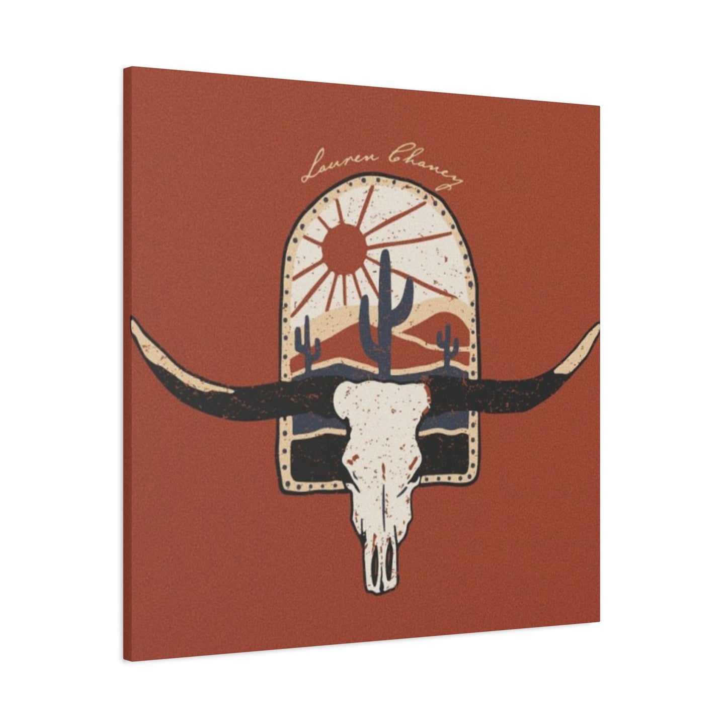 Logo Of Bull Long Horn Wall Art & Canvas Prints