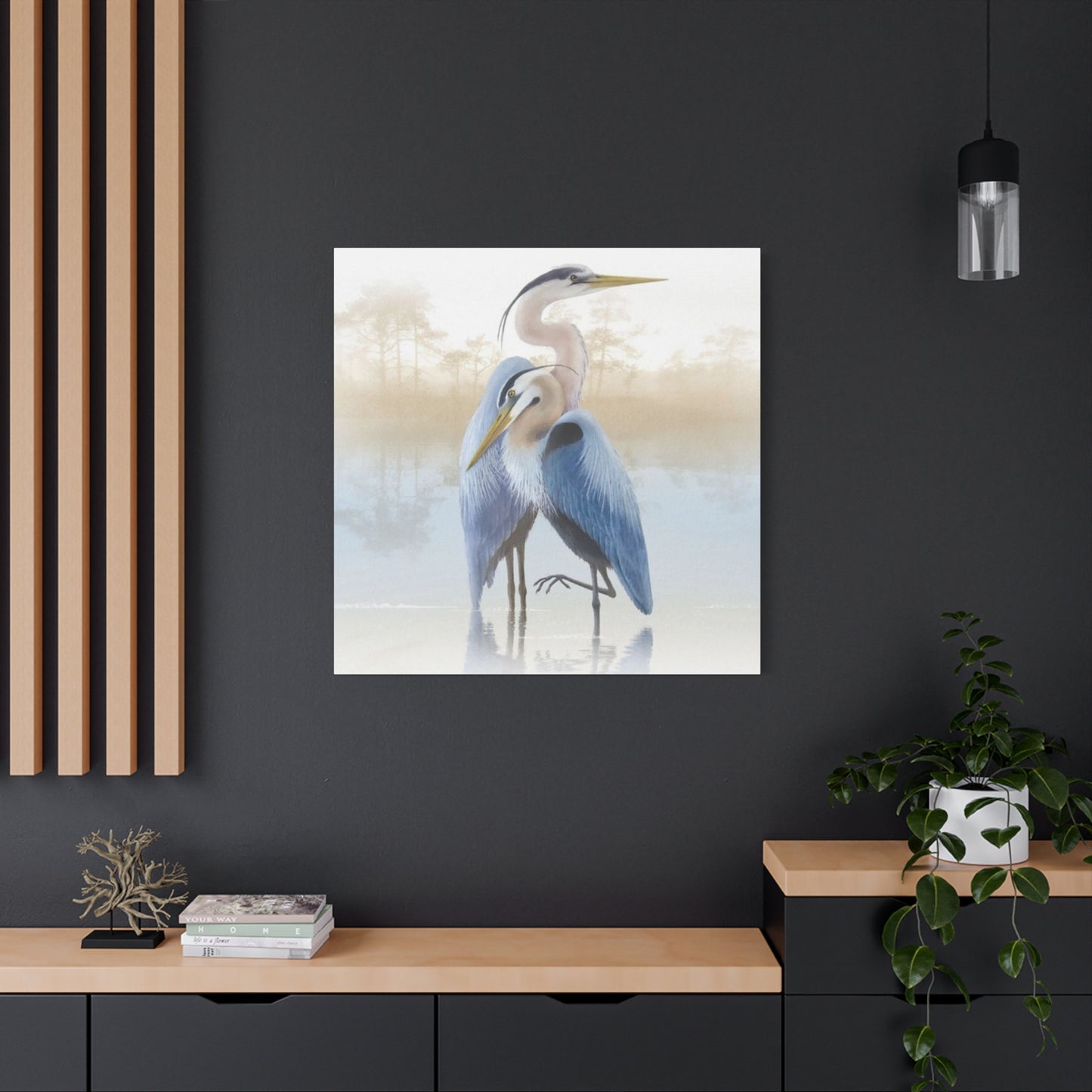 Beautiful Couple Herons Wall Art & Canvas Prints